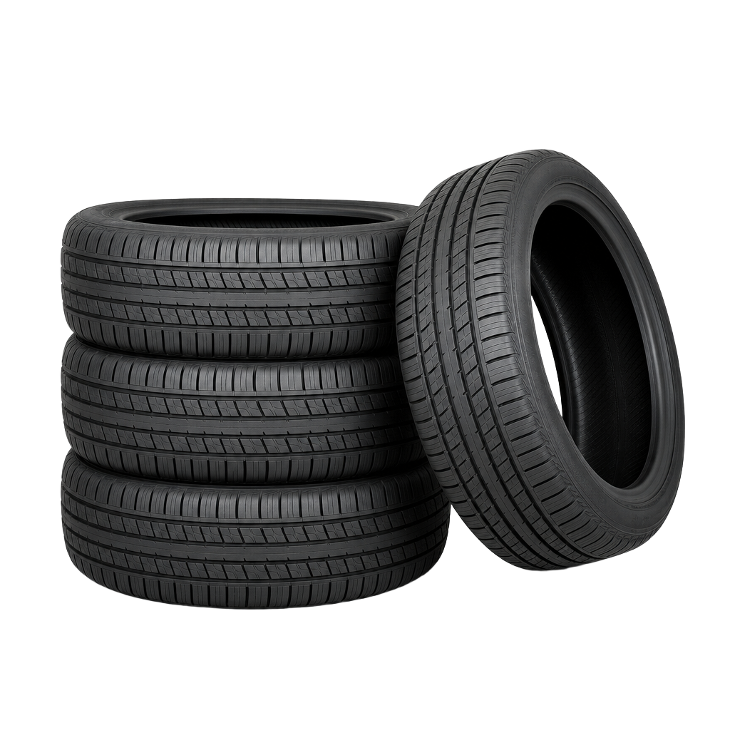 Stack of new tires
